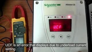 How to operate a Schneider Altistart 22 soft starter without push button and UCF error.