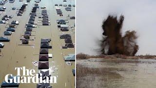 Kazakhstan blows up artificial dams as floods force mass evacuations