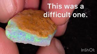 Andamooka crystal opal: this stone had me worried.