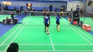 BADMINTON PLAYER: FRANSISCA RAHARDJA & BOBBY KAISAR AT OUE SINGAPORE INTERNATIONAL SERIES 2015