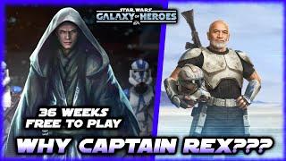 Relic Captain Rex??  36 Weeks Free to Play Lord Vader Farming in SWGOH!