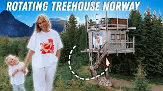 Our Norway Tiny Home Treehouse (only self rotating one in the world!)