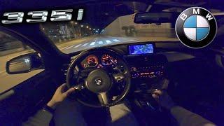 2015 BMW F30 335i  Night Drive POV (4K) (Acceleration)