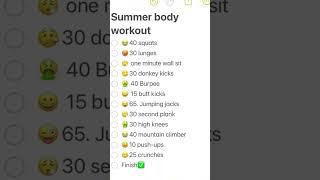 summer body workout for you! #goviral #fyp #summerbody #summer #workout