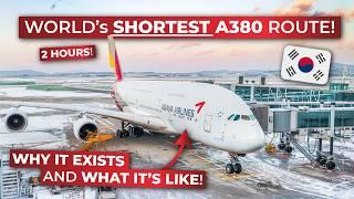 The World's SHORTEST Airbus A380 flight! | ASIANA Upper Deck ECONOMY Tokyo Narita to Seoul Incheon!