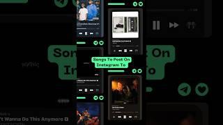 5 Songs To Post On Your Instagram #instagram #instamusic #music #musicvideo #rap #rnb #hiphop #edit