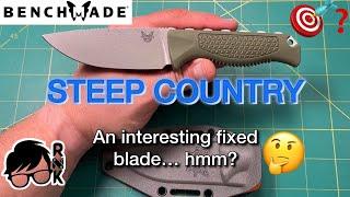 Review/impressions of the Benchmade Steep Country fixed blade knife… well, mature for some.