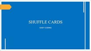 Python Program To Shuffle Deck Of Cards||EASY CODING