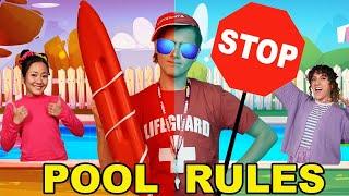 Jimmy Stops Ellie's Playtime for Learning Pool Rules | The Ellie Sparkles Show