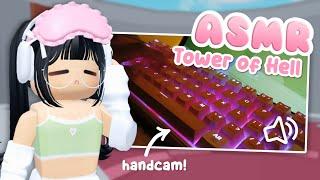 (30 MINUTES) Roblox TOWER OF HELL, but it's KEYBOARD ASMR #3... *HANDCAM*