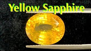 Natural Glowing Vivid Yellow Sapphire Oval - 7 Carats - by Gandhi Enterprises