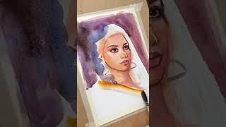 female painting with saree||#female #paintingshorts #femail #femalestatus #desifeed #desifeedvideo