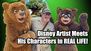 Drawing Animals on Earth Day at Animal Kingdom! (Disney Artist meets his characters in Real Life!)