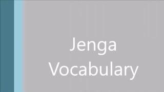 Jenga Vocabulary