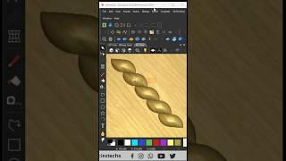 Create Rope design #artcam  #3d #carving  #woodworking #cadcam #design #cadcamcnc