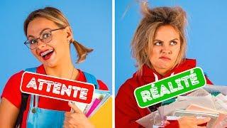 RENTRÉE DES CLASSES ATTENTE VS RÉALITÉ || Drôles de Situations Situations par 123 GO!