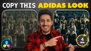 How to Get ADIDAS Commercial Look in 4 Minutes - DaVinci Resolve 20 Tutorial