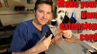 Make your own custom length extension cord!  Super easy for anyone!