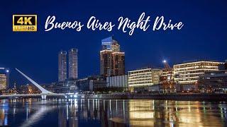 Buenos Aires Night Drive with Chill Lofi Hiphop Beats - 4K