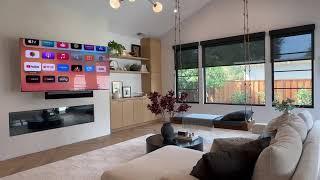 Lutron Sivoia QS Triathlon Roller Shades and TV System