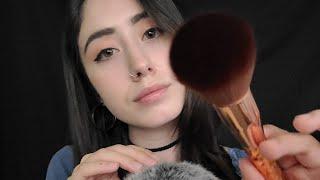 ASMR | Relaxing Face Brushing and Touching (Whispered)