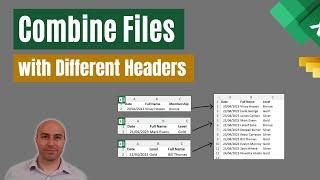 Combine Files with DIFFERENT Headers in Power Query | TWO Examples