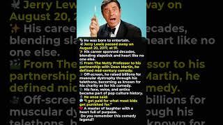 R.I.P. Jerry Lewis — Comedy King and Champion of Charity