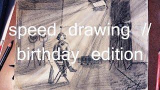 speed drawing // birthday edition // ускоренное рисование