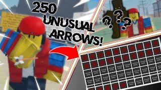 Using 250 Unusual arrows in Stand Upright! Trying to get DTW! | JoJo Roblox Stand Upright!