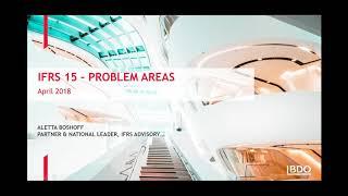 IFRS Webinar Series - IFRS 15 – Problem Areas