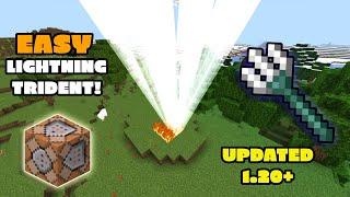 Minecraft Bedrock Lightning Trident | Bedrock Command Block Tutorial (Updated 1.19+)