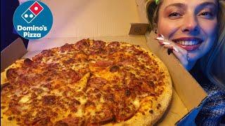 DOMİNOS PİZZA  MUKBANG | TELEFONLAR TOPLANDI #asmr #mukbangasmr