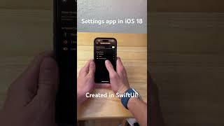 Settings app in iOS 18 #apple #ios18 #ios #shorts