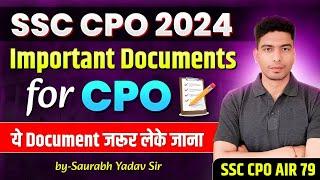 SSC CPO PHYSICAL Date 2024 | Important Document Cpo Physical 2024 | Ssc Cpo Cutoff 2024