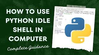 Ho to use Python shell in computer? || Write your first program in Python