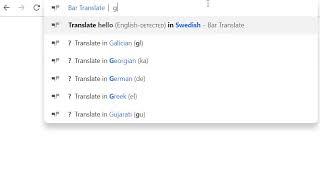 Bar Translate (Chrome Extension) - Quick tour