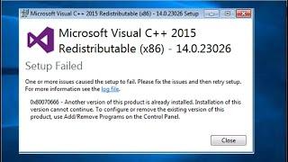 How To Fix Microsoft Visual C Installation Error 0x80070666