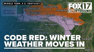 CODE RED: Winter Weather Moves Into Middle Tennessee