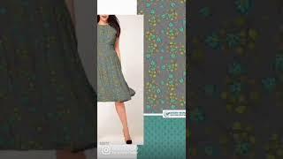 dupatta Kurti Suits Allower pattern for digital print design