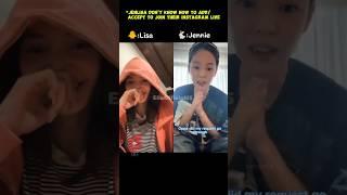 Jennie and Lisa on Instagram live same reaction  #lisa #jennie #blackpink