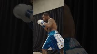 Jared Anderson Hits Mitts With SugarHill Stewart Before Bakole Fight