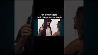 Fan almost kisses Justin Bieber on the mouth