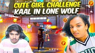 V Badge Cute Girls Challenge Kaal YT - 1 Vs 4 | She Got Angry| GARENA FREE FIRE