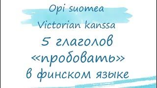 Глаголы «пробовать» в финском языке. Финский язык.