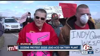 Protest held at Exide Technologies in Muncie over alleged toxic emissions