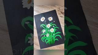 Beautiful color strokes- Daisy Flower Painting #tutorial #art