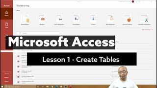 Microsoft Access 365 Lesson 1 - Create Table