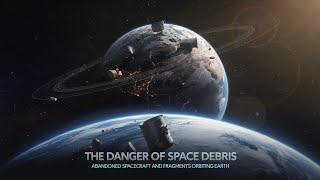 The danger of space debris | Abandoned spacecraft and debris orbiting earth. the cosmic graveyard