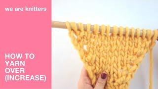 How to knit increases with Yarn Over (YO) technique | WAK