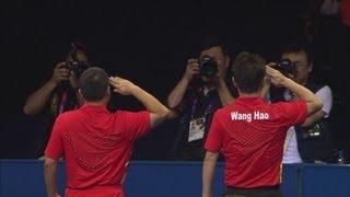 Wang Hao Wins Men's Table Tennis Singles Semi-Final - London 2012 Olympics